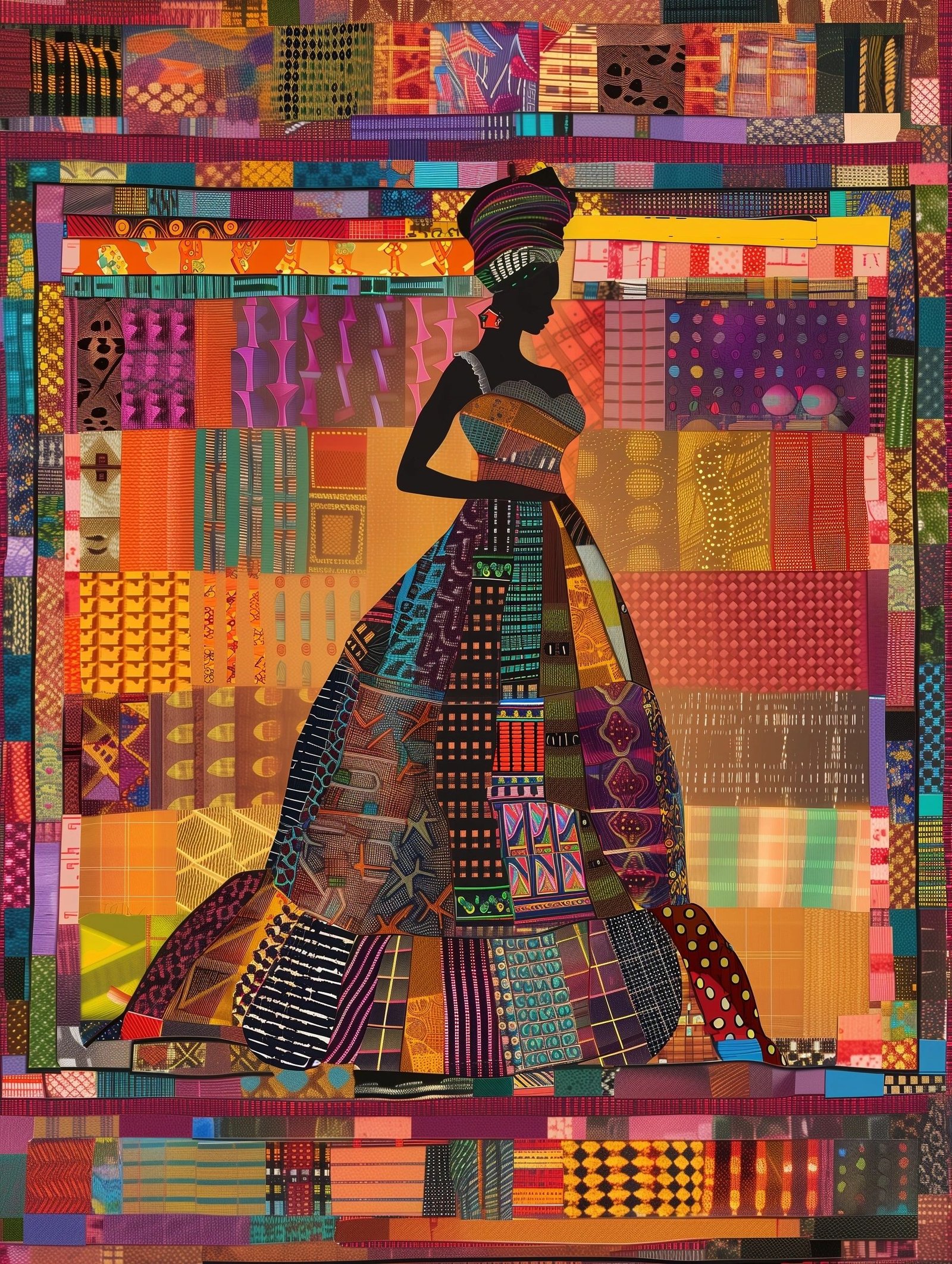 Regal Patchwork Queen Panel