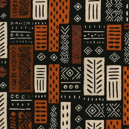 Mudcloth Magic – Earth Tone Geometric Print Fabric
